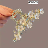 Impression Pack of 12 Pcs Pearl  Flower Style Hair Clutcher Beads Hair Clutcher